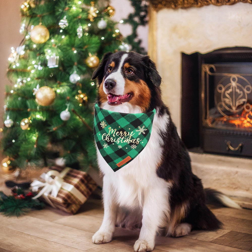 ADOGGYGO large-xlarge dog bandana with neck up to 21 inches for bigger breeds.