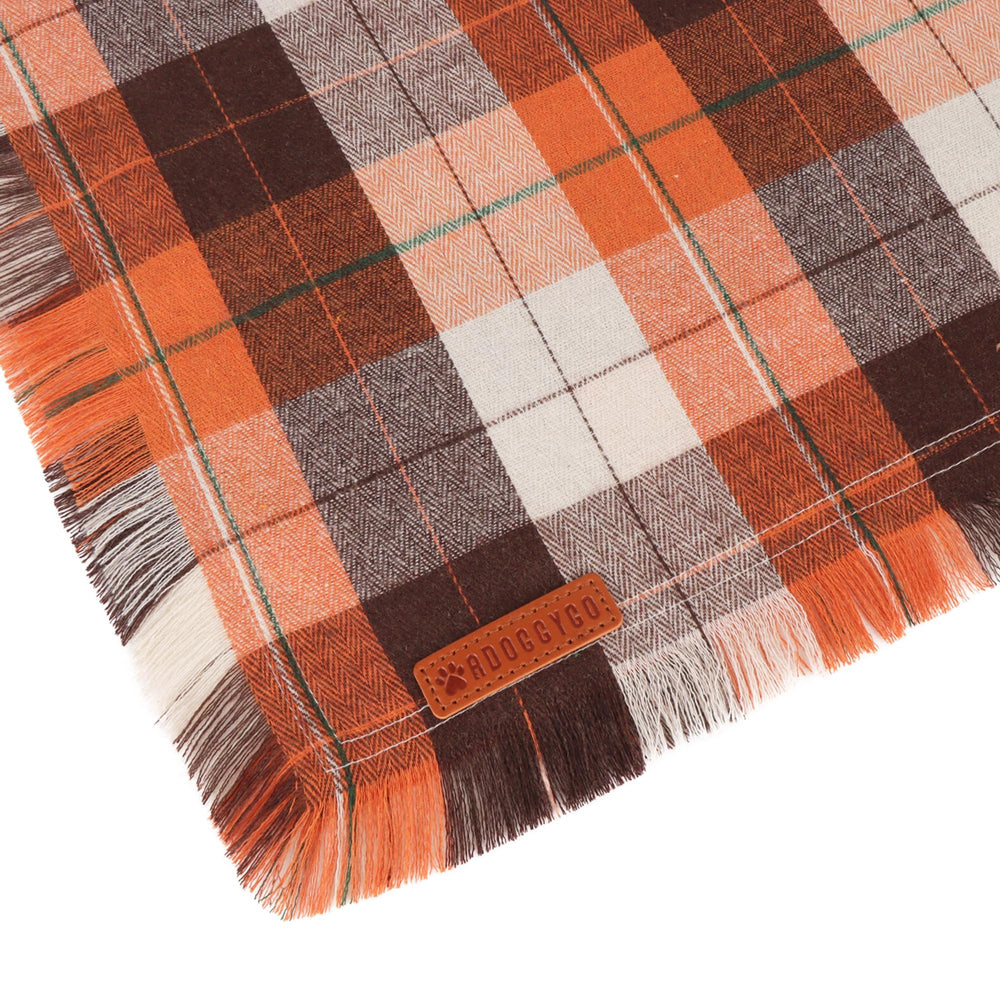 ADOGGYGO pet style fall photoshoot bandana enhances holiday-ready look.