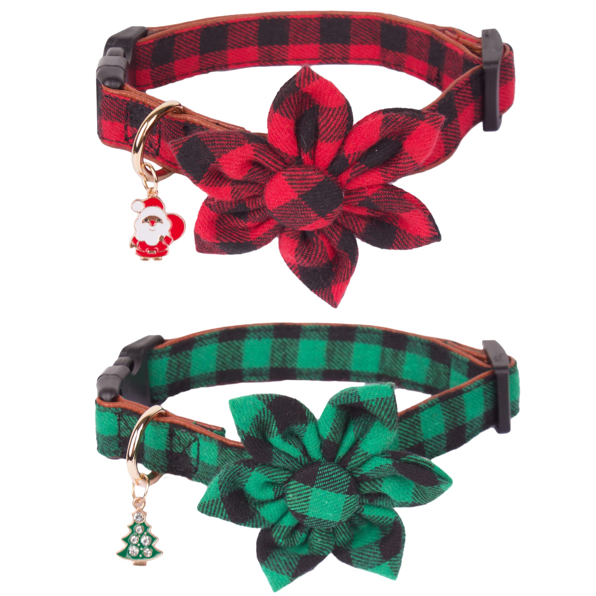 ADOGGYGO adjustable collar with durable buckle and stainless steel D-rings
