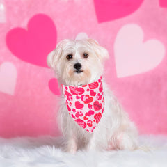ADOGGYGO Valentine bandana closeup shows soft, breathable fabric for comfortable wear
