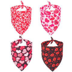 ADOGGYGO Valentine bandana in red heart pattern ideal for Valentine’s photos and events