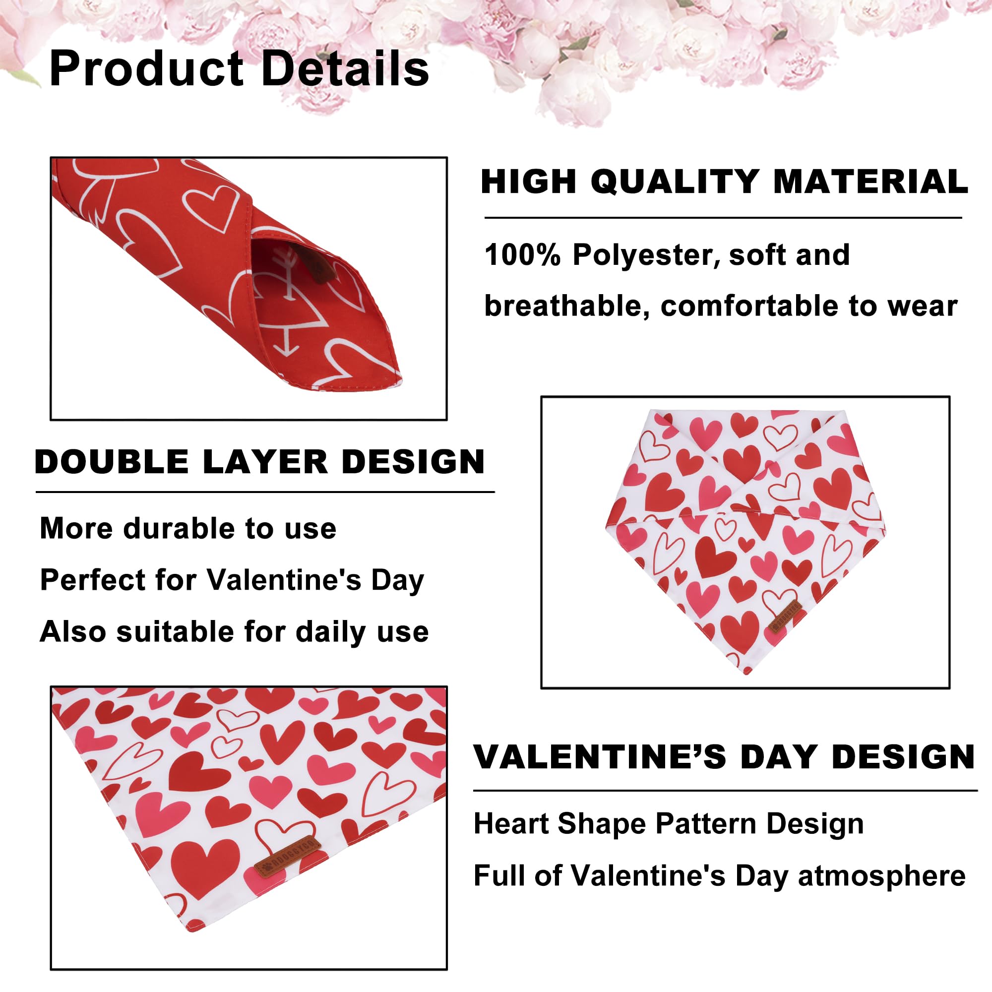 ADOGGYGO two-bandana set shown for Valentine photoshoots and walks