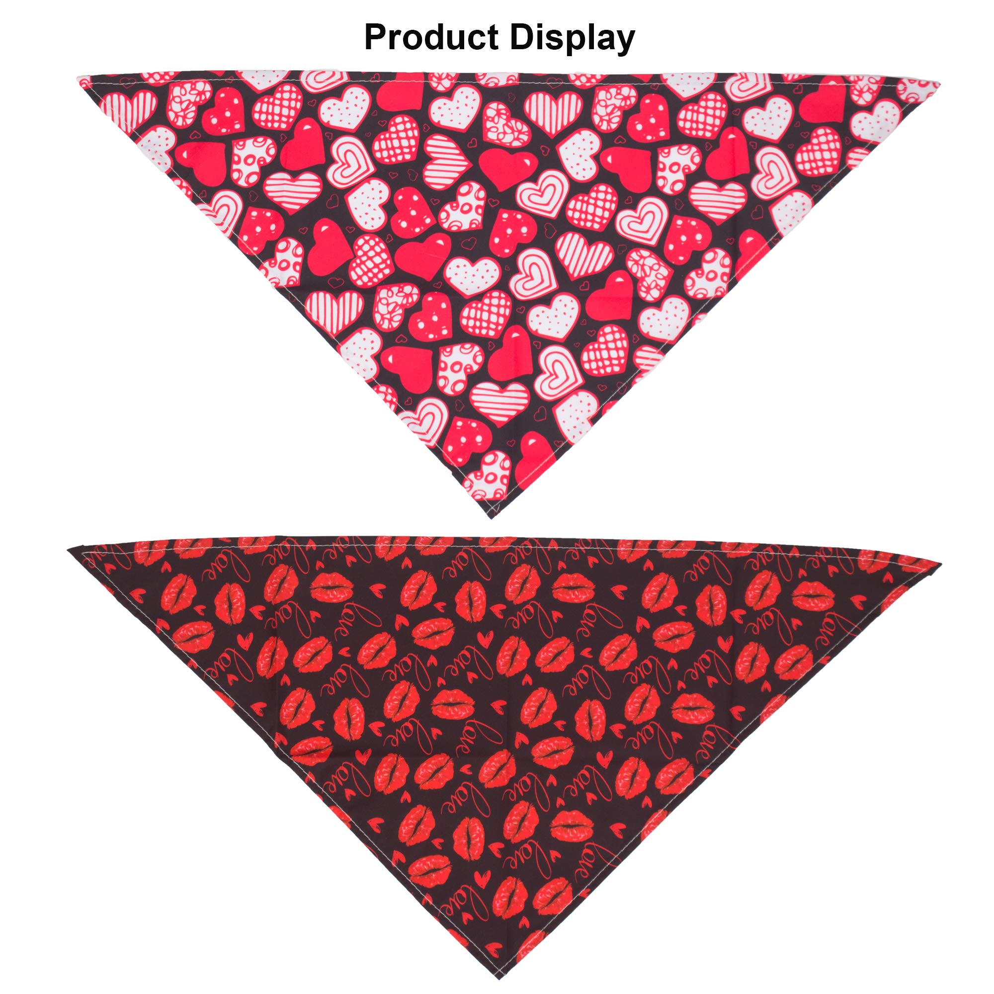 ADOGGYGO four-pack Valentine bandanas ready to mix and match outfits