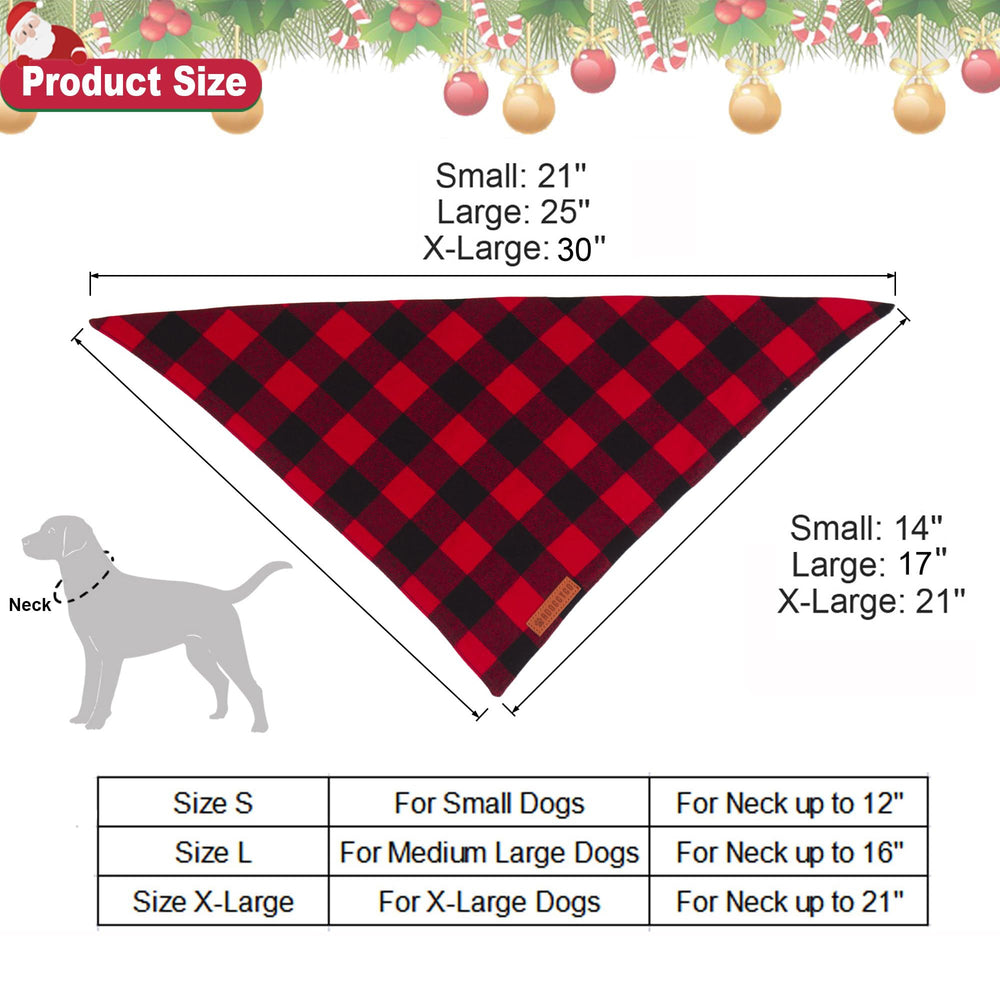 ADOGGYGO white plaid dog bandana offers versatile styling