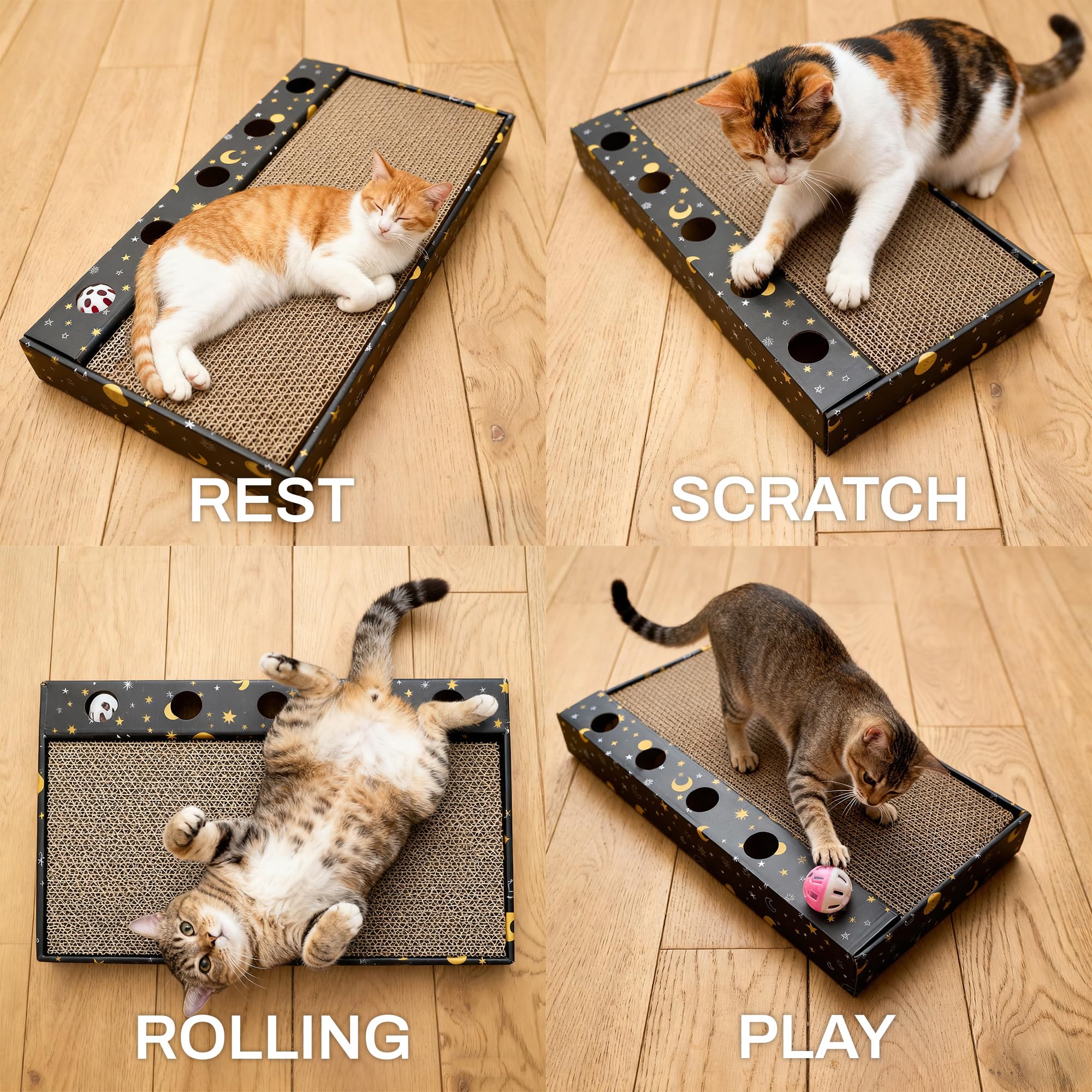 Adolug eco-friendly cardboard materials natural and paws-friendly for scratching