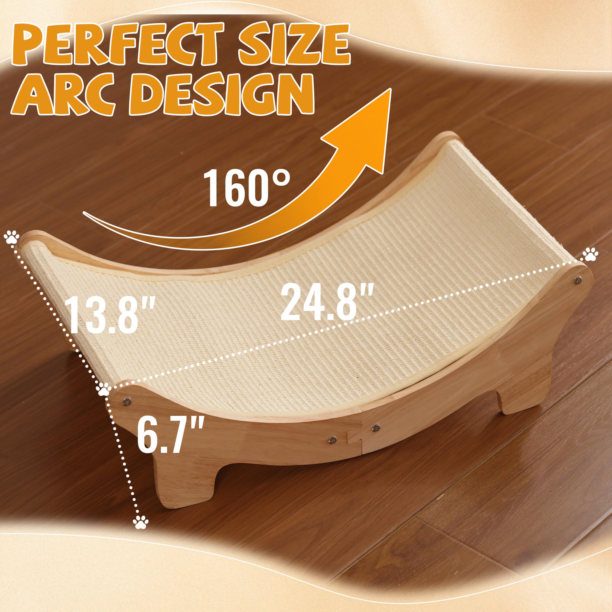 Adolug large cat scratcher accommodates big felines with space.