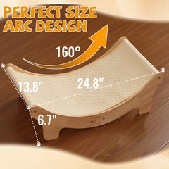 Adolug large cat scratcher accommodates big felines with space.