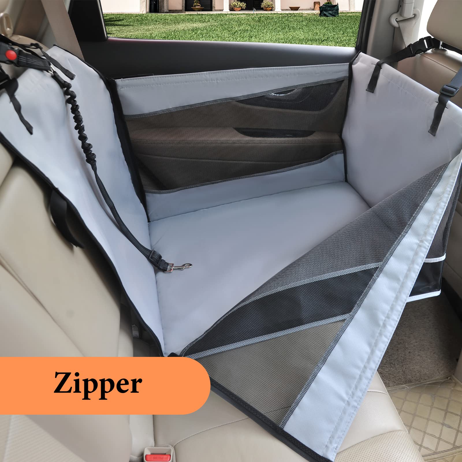 Adorepaw dog car seat waterproof Oxford 600D protects upholstery from spills