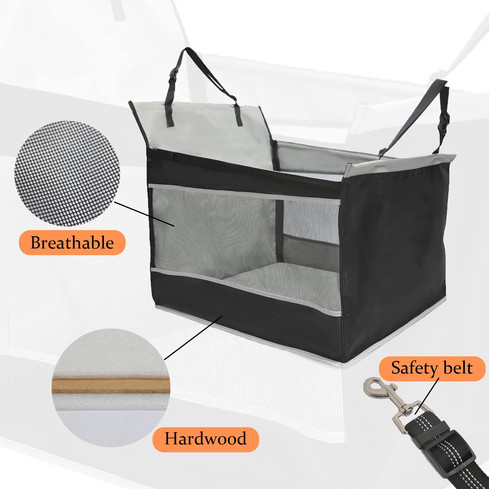 Adorepaw car seat base with non-slip bottom stays in place on seats