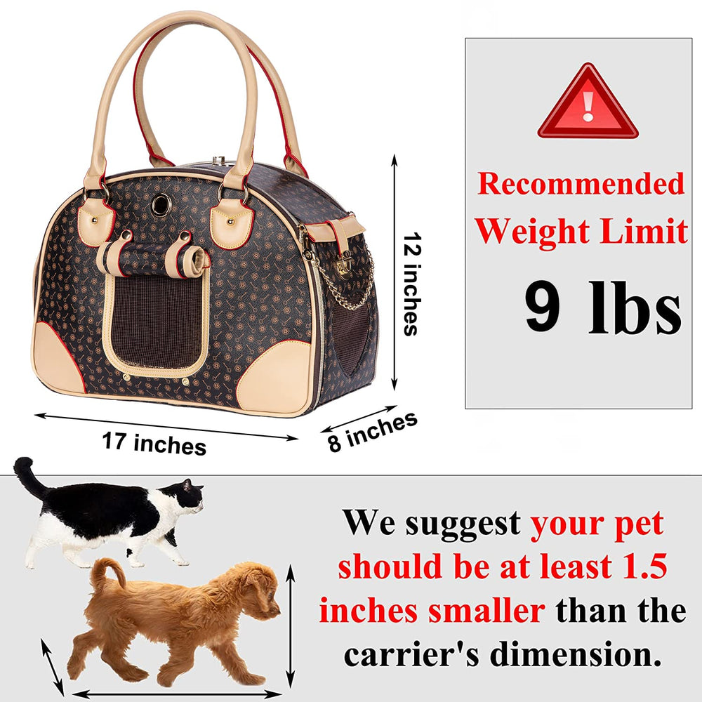 Adriene's Choice luxury pet carrier mesh panels ensure breathable comfort