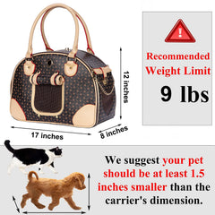 Adriene's Choice luxury pet carrier mesh panels ensure breathable comfort