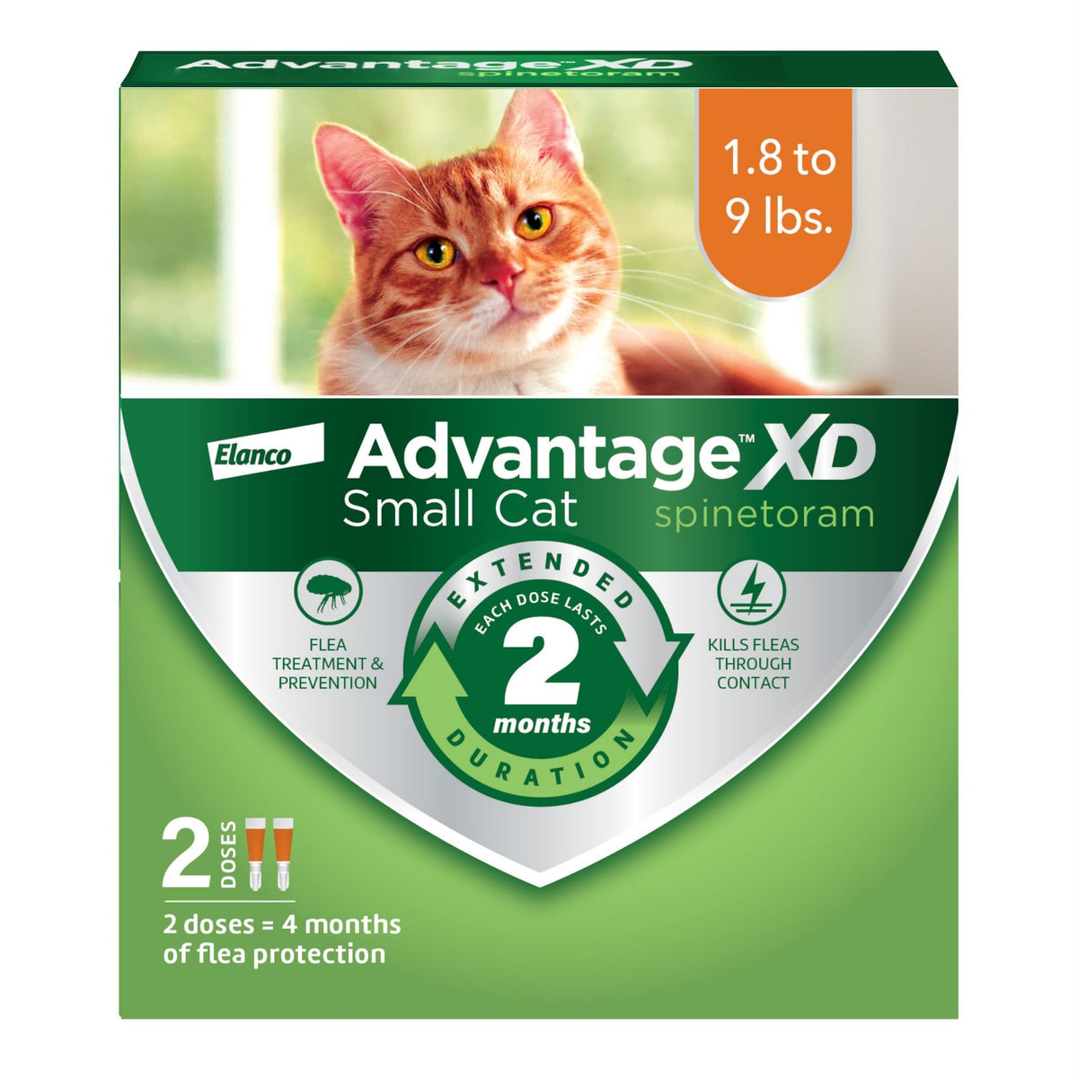 Advantage XD small-cat-neck-application shows quick, easy spot-on protection for kittens.