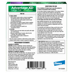 Advantage XD tube-neck application demonstrates simple spot-on use on a cat neck.