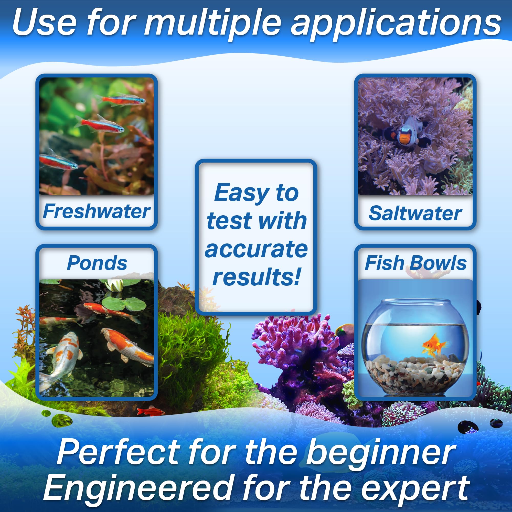 Advatec ammonia test strip saltwater tank use shows broad aquarium applicability.
