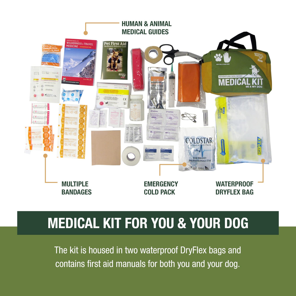 Adventure Medical Kits Me & My Dog Medical Kit cold pack helps soothe bumps on trail.