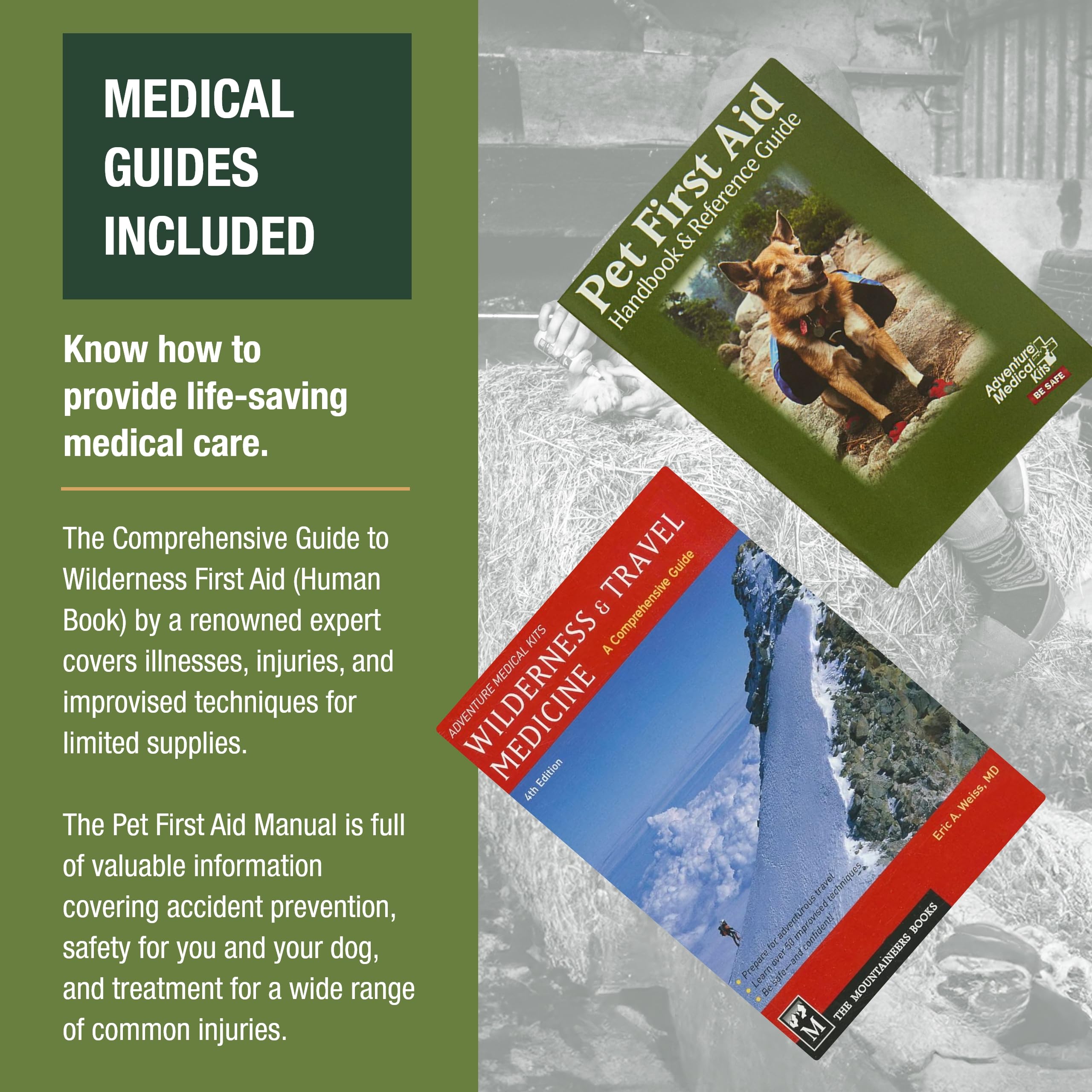 Adventure Medical Kits Me & My Dog Medical Kit SOL blanket provides warmth if conditions change.