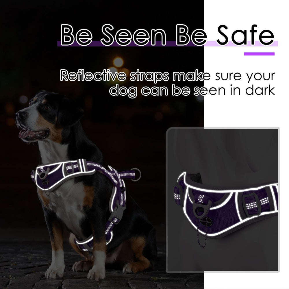 AdventureMore XXL dog harness escape-proof fit keeps dogs secure on adventures.
