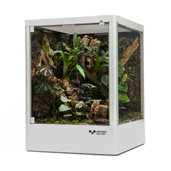 ADVINCI Reptile Glass Terrarium front view with crystal-clear panels for unobstructed viewing