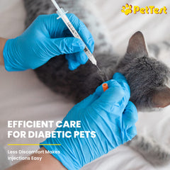 Advocate PetTest syringe with dose markings to aid accurate half-unit dosing.