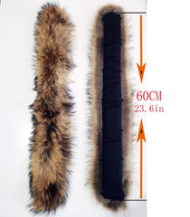 Adynice real raccoon hairs close-up highlights soft texture.