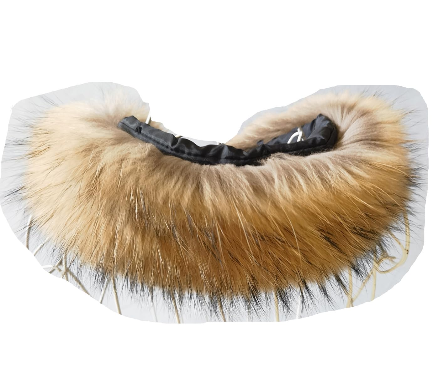 Adynice real pelts collar with 60cm hood boosts warmth and luxury on coats.