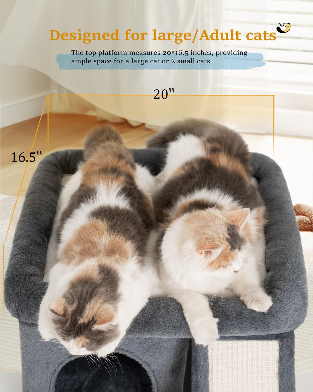 Aechonow cat tree condo cave provides private resting retreat