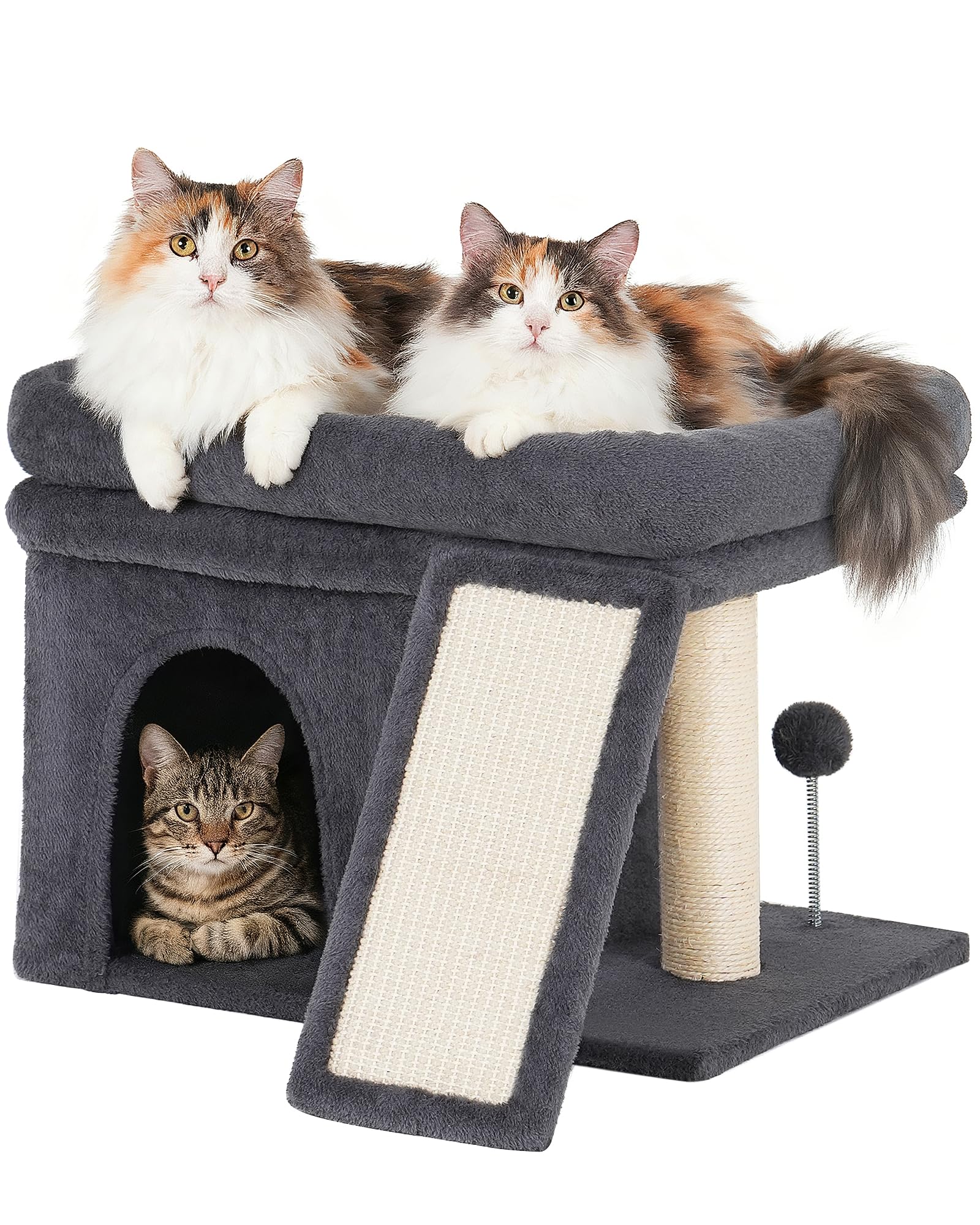 Aechonow 14-inch cat tree top perch for spacious lounging