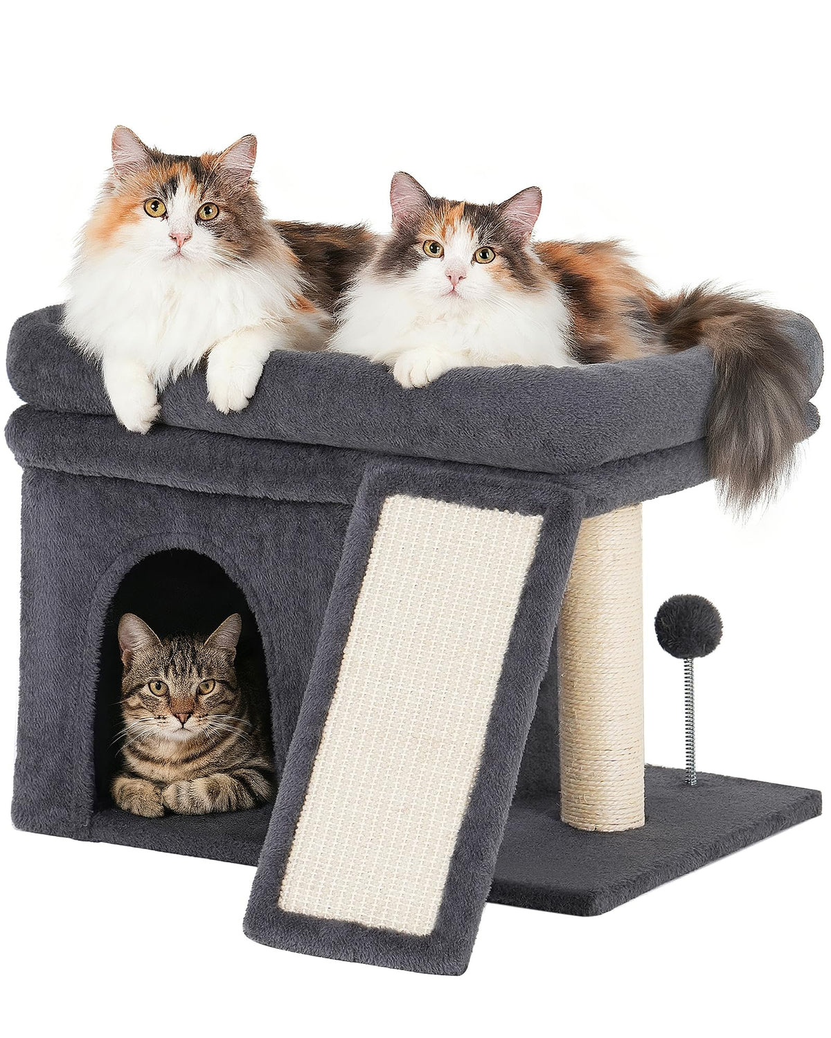 Aechonow 14-inch cat tree top perch for spacious lounging