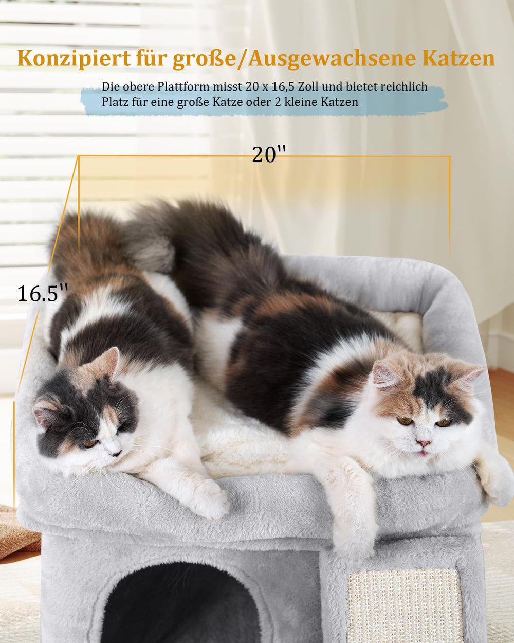 Aechonow 14in cat tree condo provides private retreat for indoor cats