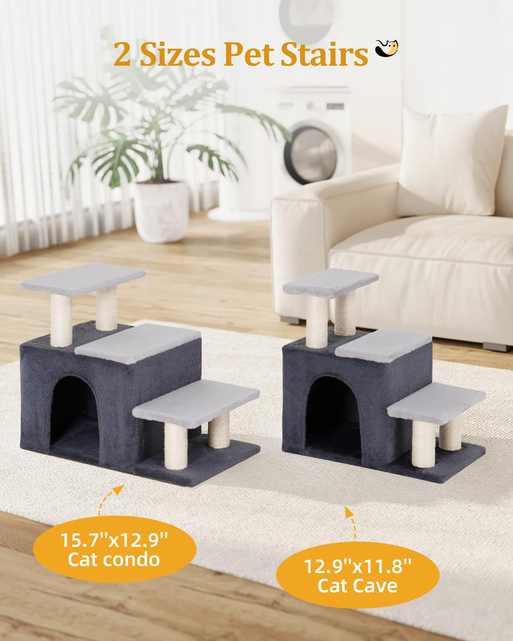 Aechonow joints-friendly design reduces climbing strain for older cats.