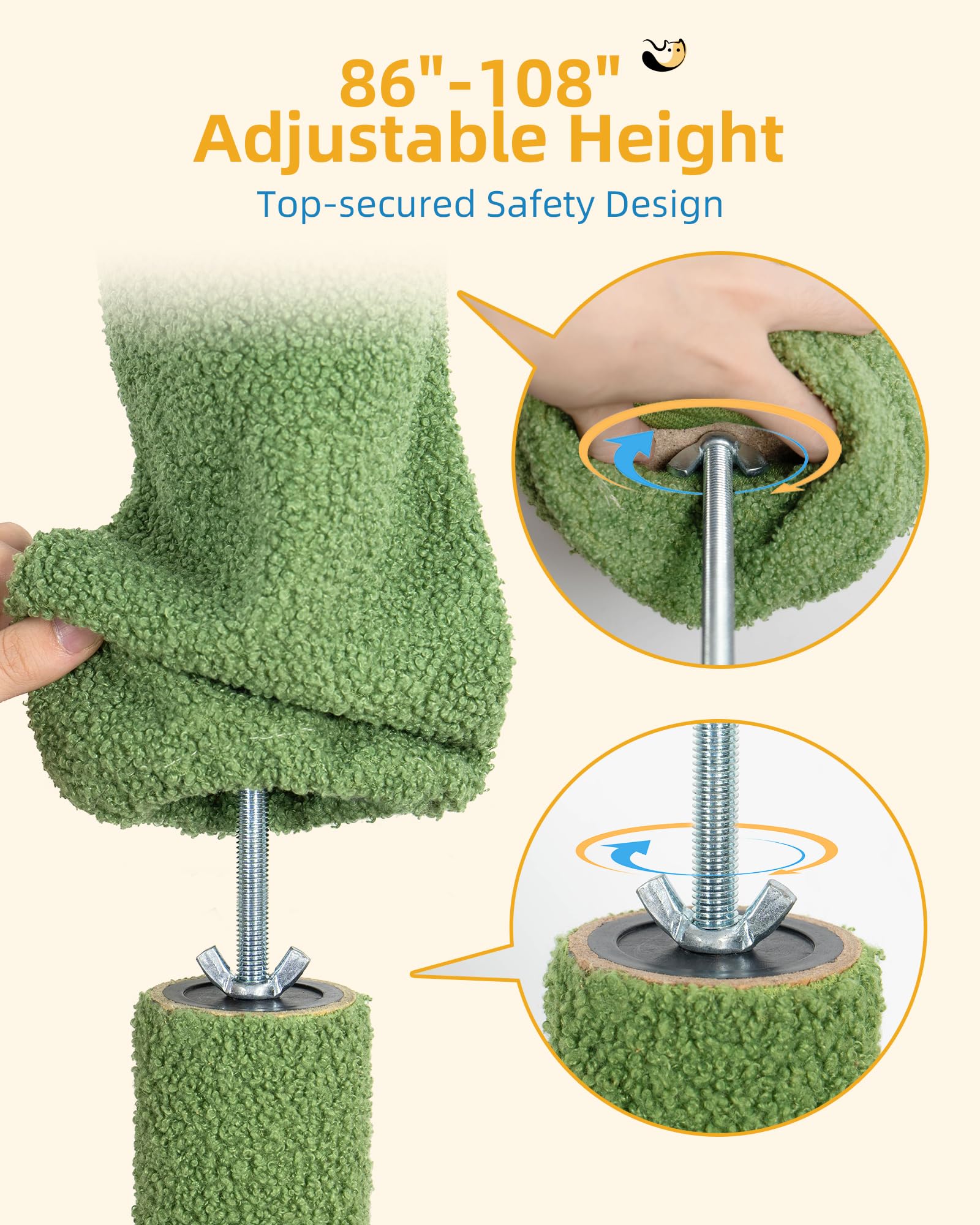 Aechonow cat tree 7-tier design for climbing, scratching, and lounging.