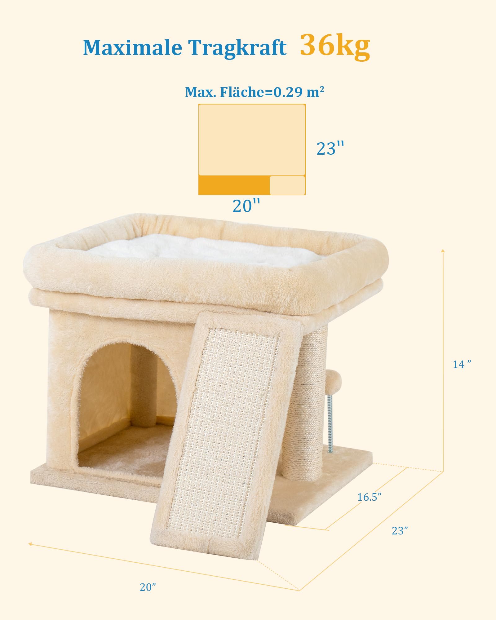 Aechonow cat tree sturdy base and scratching post balance safety and durability.