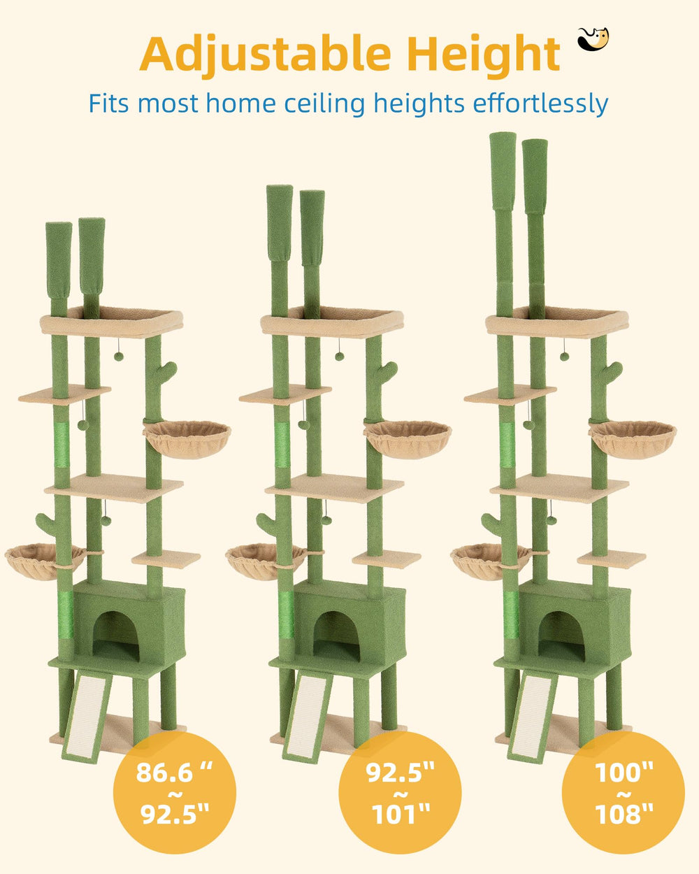 Aechonow cat tree drill-free assembly for quick setup.