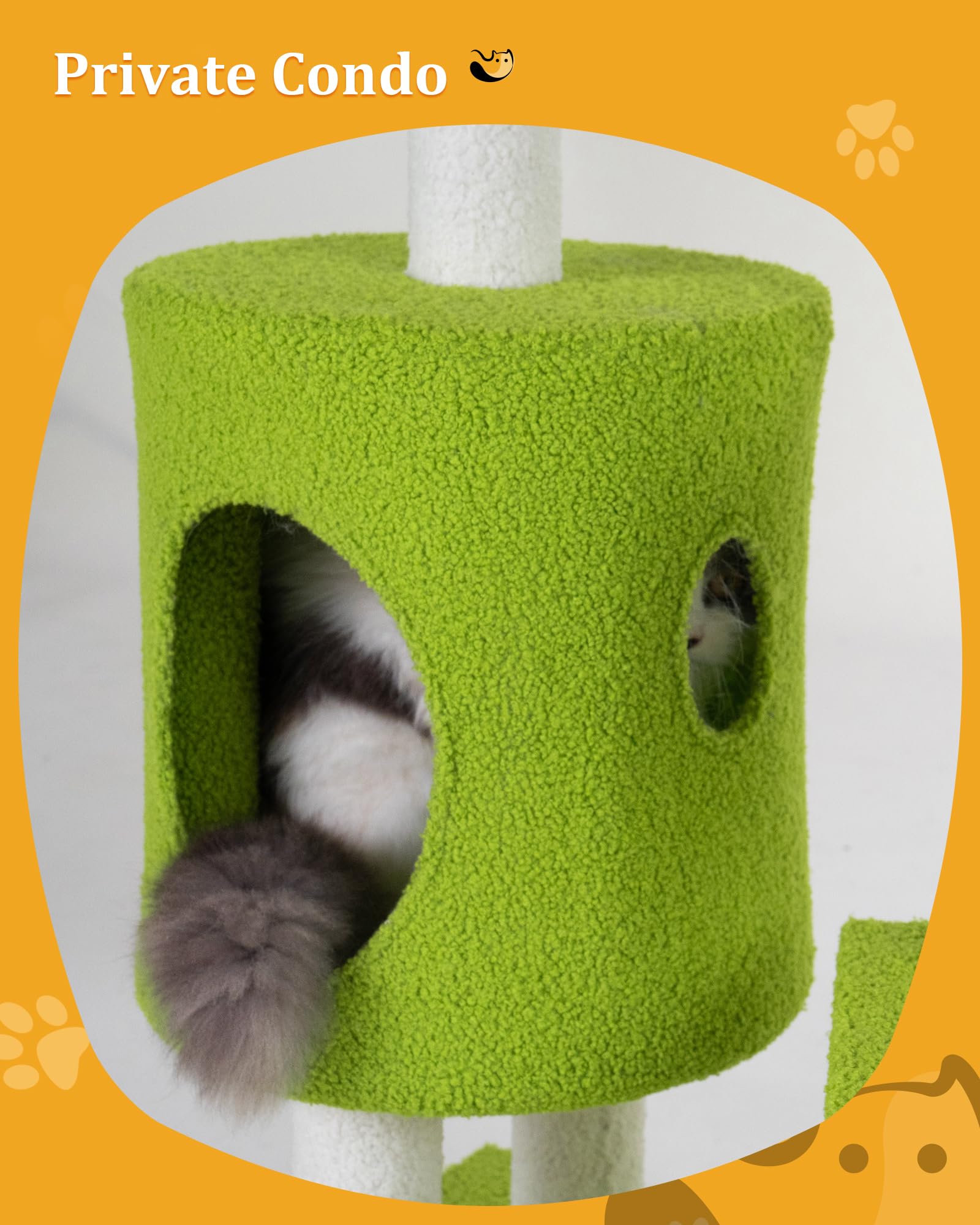 Aechonow Cat Tree Peekaboo Window — perfect lookout and nap nook for curious cats.