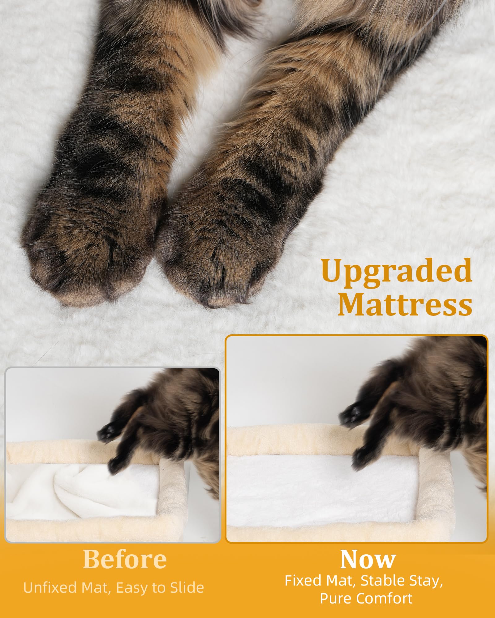 Aechonow cat tree removable cushions simplify cleaning between sessions.