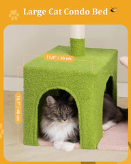 Aechonow pink cotton-top perch provides kneading-friendly comfort for kittens and cats.