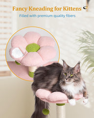 Aechonow cat-tree staggered platforms encourage jumping, climbing and playful exploration.