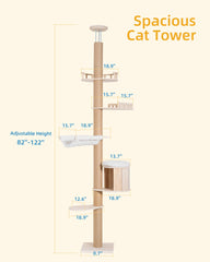 Aechonow cat-tree wood construction with plywood and bolts for stability