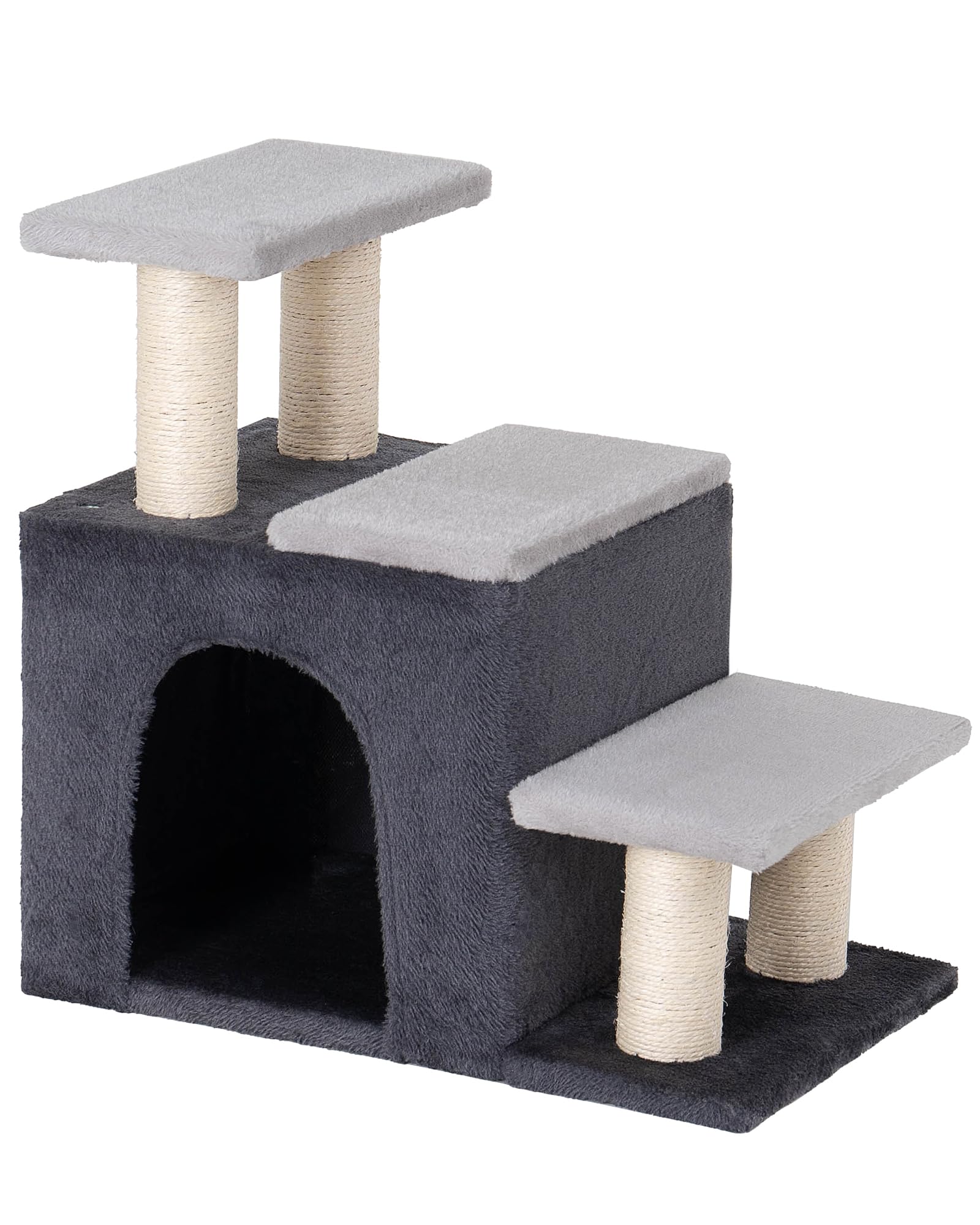 Aechonow grey 3-in-1 pet stairs blend with home decor and mobility needs.