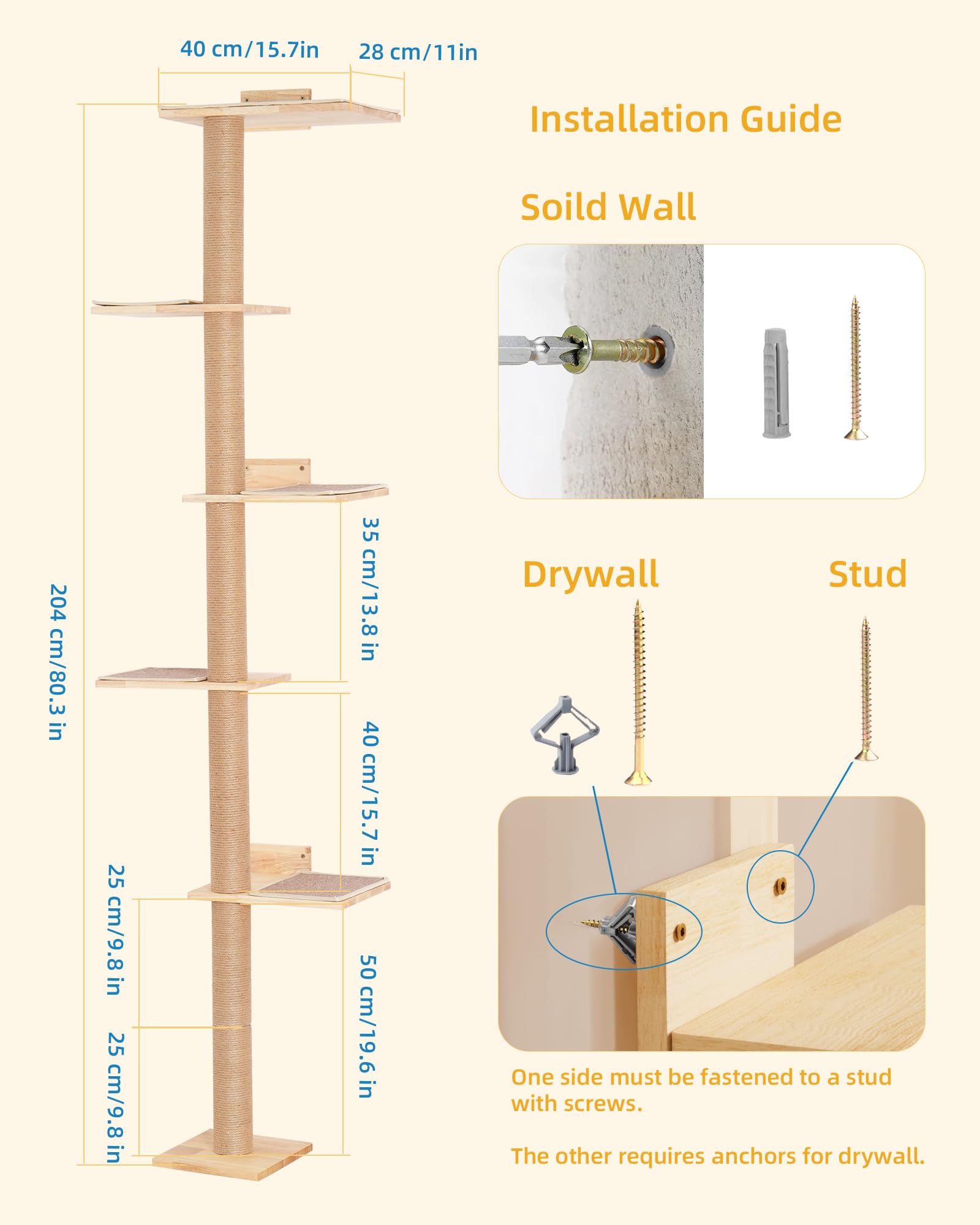 Aechonow five non-slip carpet pads cushion landings in daily play.