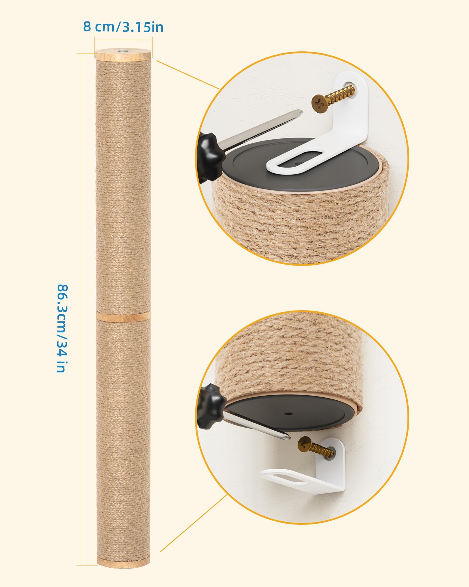 Aechonow tall corner scratcher ideal for indoor cats seeking vertical play.