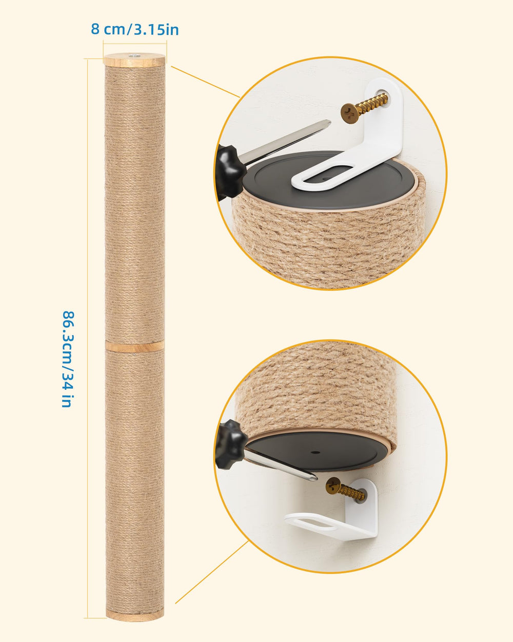 Aechonow tall corner scratcher ideal for indoor cats seeking vertical play.