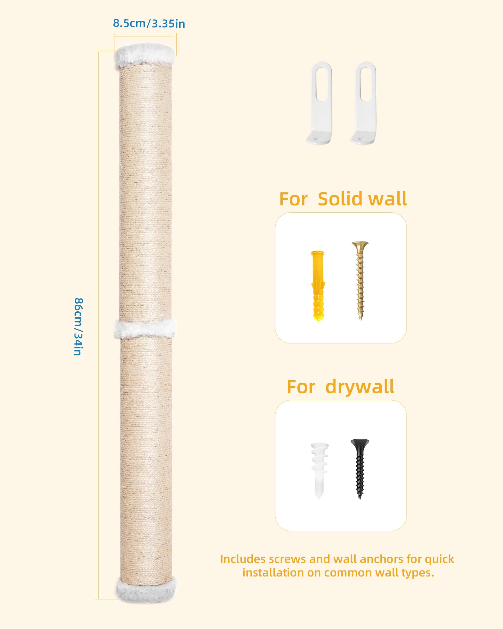 Aechonow wall scratcher mounted in-room demonstrating vertical setup