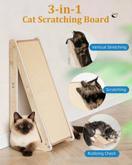 Aechonow wooden cat furniture base provides sturdy support and stability