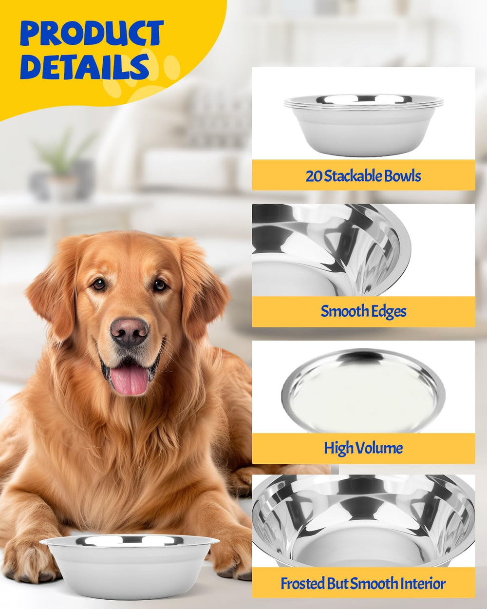 Aecsze multi-pet feeding set suitable for kennels or households.