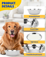 Aecsze multi-pet feeding set suitable for kennels or households.