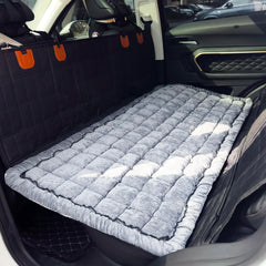 AEEISHOMEREFORM backseat pet bed mat in grey with non-slip base for secure car trips