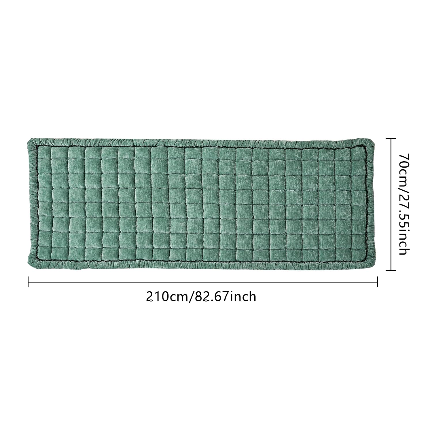 AEEISHOMEREFORM couch cover 3-cushion fit side view shows proper sizing.