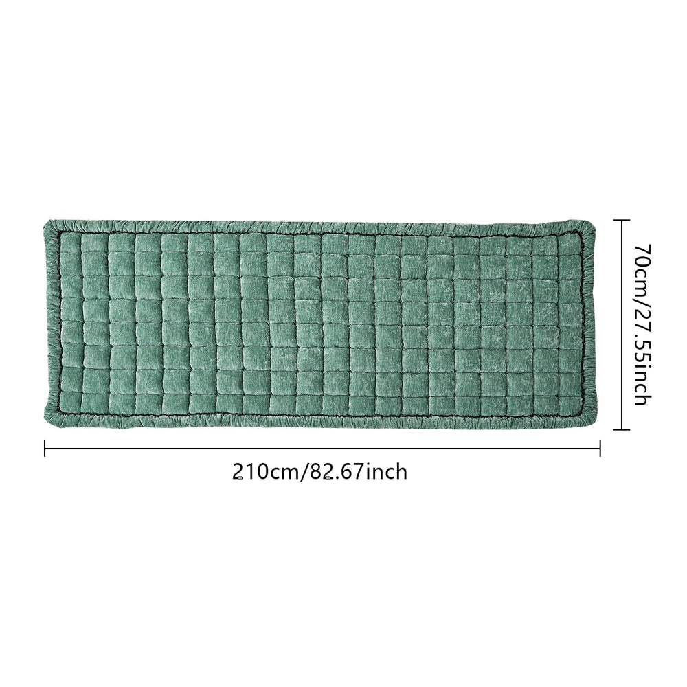 AEEISHOMEREFORM couch cover 3-cushion fit side view shows proper sizing.