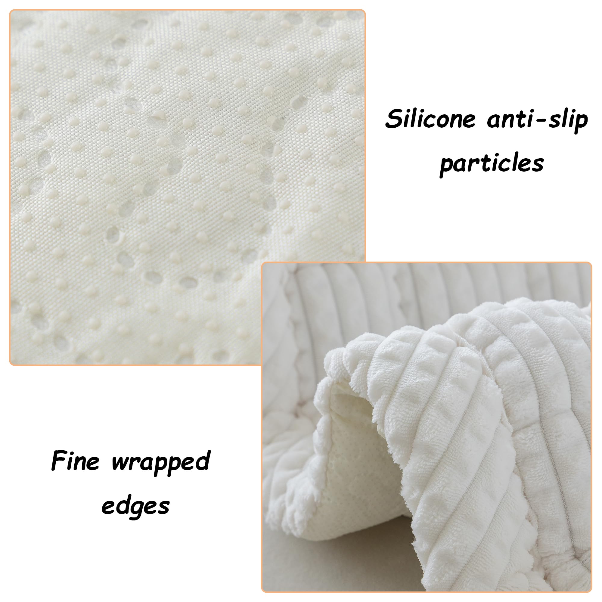 AEEISHOMEREFORM non-slip silicone padding helps the cover stay put during active pets.